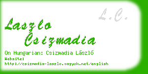 laszlo csizmadia business card