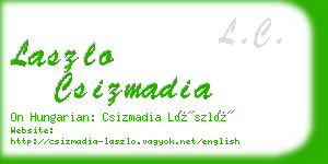 laszlo csizmadia business card